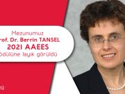 Prof. Dr. Berrin Tansel AAEES ödülü kazandı