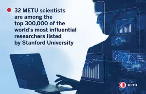 32 METU scientists among the top 300,000 of the world’s most influential researchers listed by Stanford University