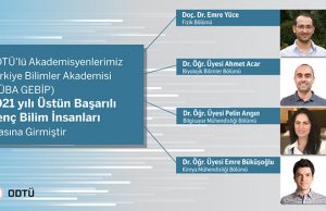 TÜBA GEBİP 2021’de ODTÜ’ye dört ödül