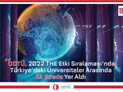 ODTÜ, 2022 THE Etki Sıralaması’nda Türkiye’deki Üniversiteler Arasında Birinci