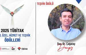 Doç. Dr. Çağatay Dengiz’e TÜBİTAK Teşvik Ödülü